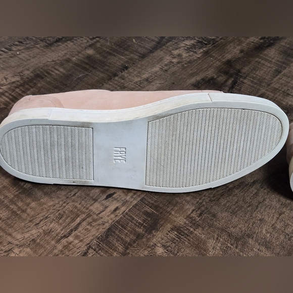 Frye Ivy Low Lace Sneakers in Blush Pink Leather Size 9 Pre-Owned - Picture 12 of 14